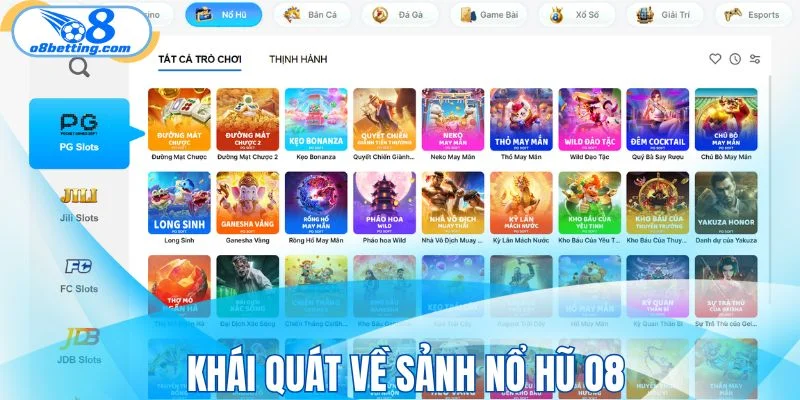 Khái quát về sảnh nổ hũ O8